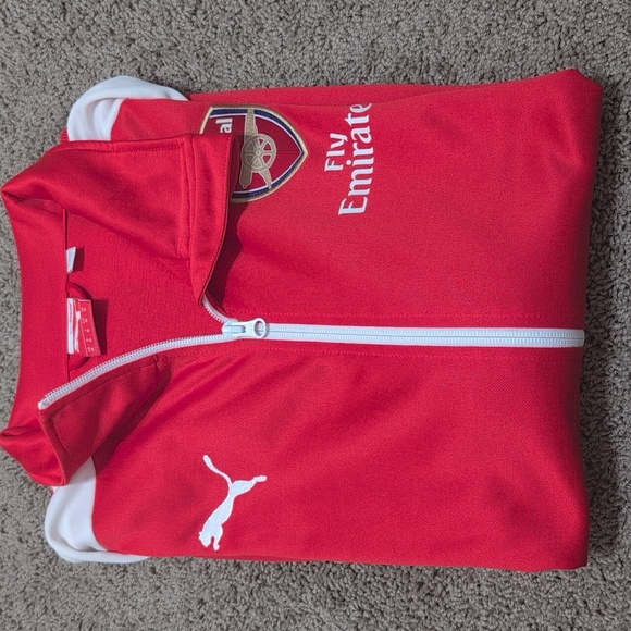 Arsenal FC Zip Up Lightweight Jacket Mens Size Medium Puma Classic Red Arsenal - Picture 17 of 17